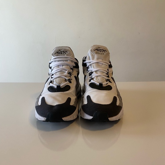 Nike Air Max 270 React Shoes White Black Oreo Men Size 8 - Picture 2 of 11